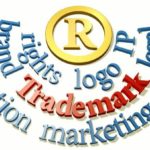Trademark words around IP R symbol