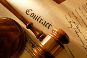 Contract Page With Gavel