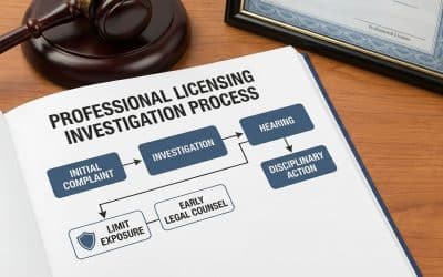How Professional Licensing Investigations Escalate—and How Early Legal Counsel Can Limit Exposure